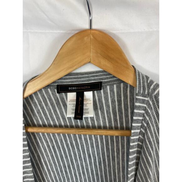 Bcbgmaxazria Angela wrap gray and white stripe size XXS - Picture 3 of 6